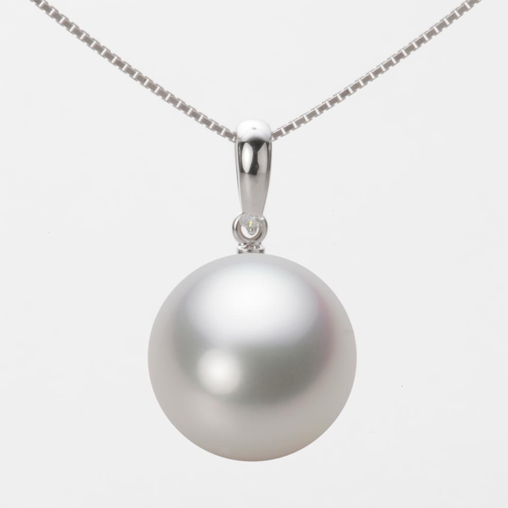 ムーンレーベル 公式] 南洋真珠 ネックレス 13mm 白蝶 真珠 ペンダント