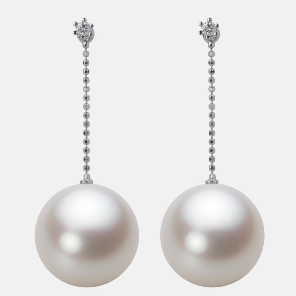 るるる 〜南洋白蝶真珠 茶金系12×10.9㍉前後s925ピアス