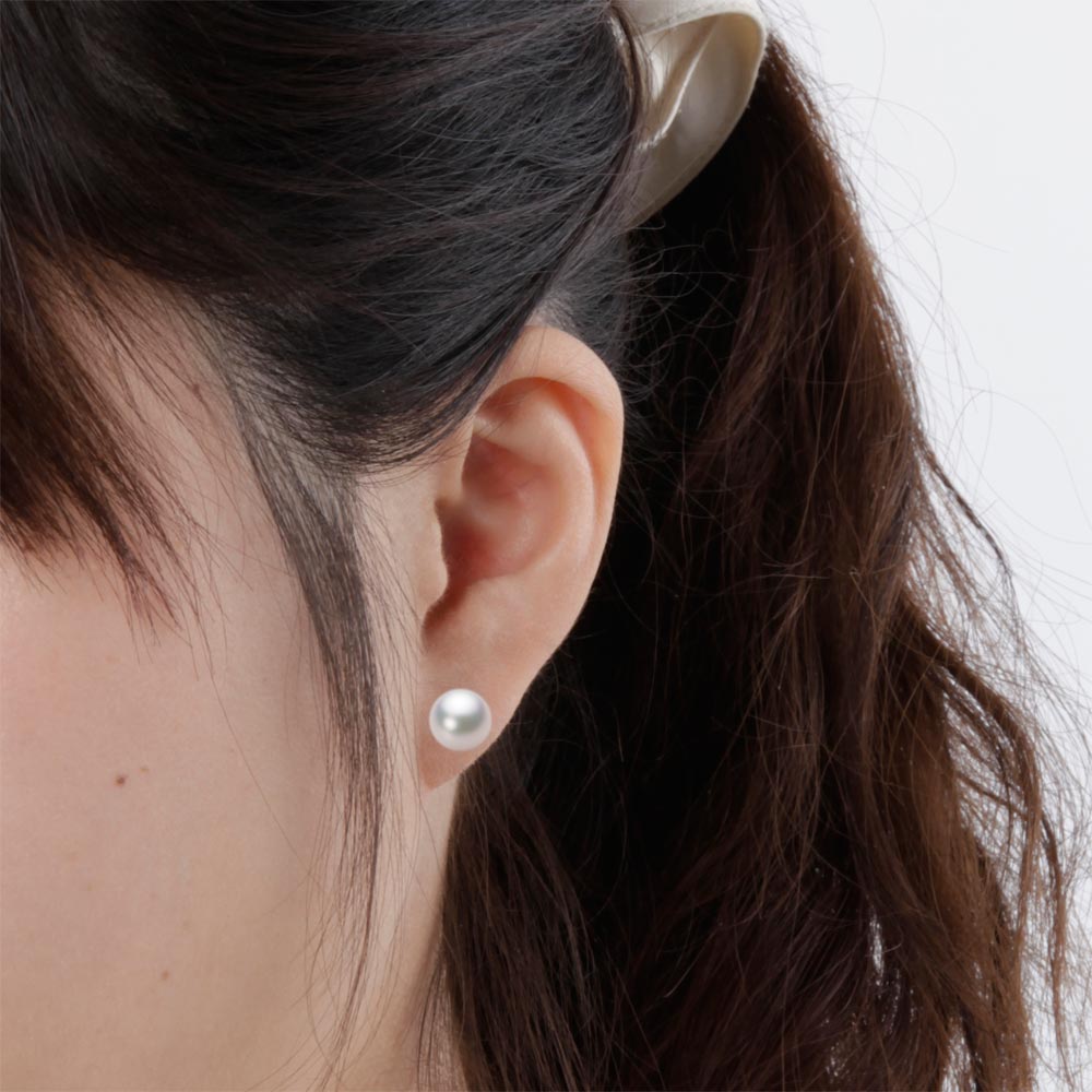 MIKIMOTO ミキモト あこや真珠 パール 5.5～6.0ミリ K14WG ホワイト