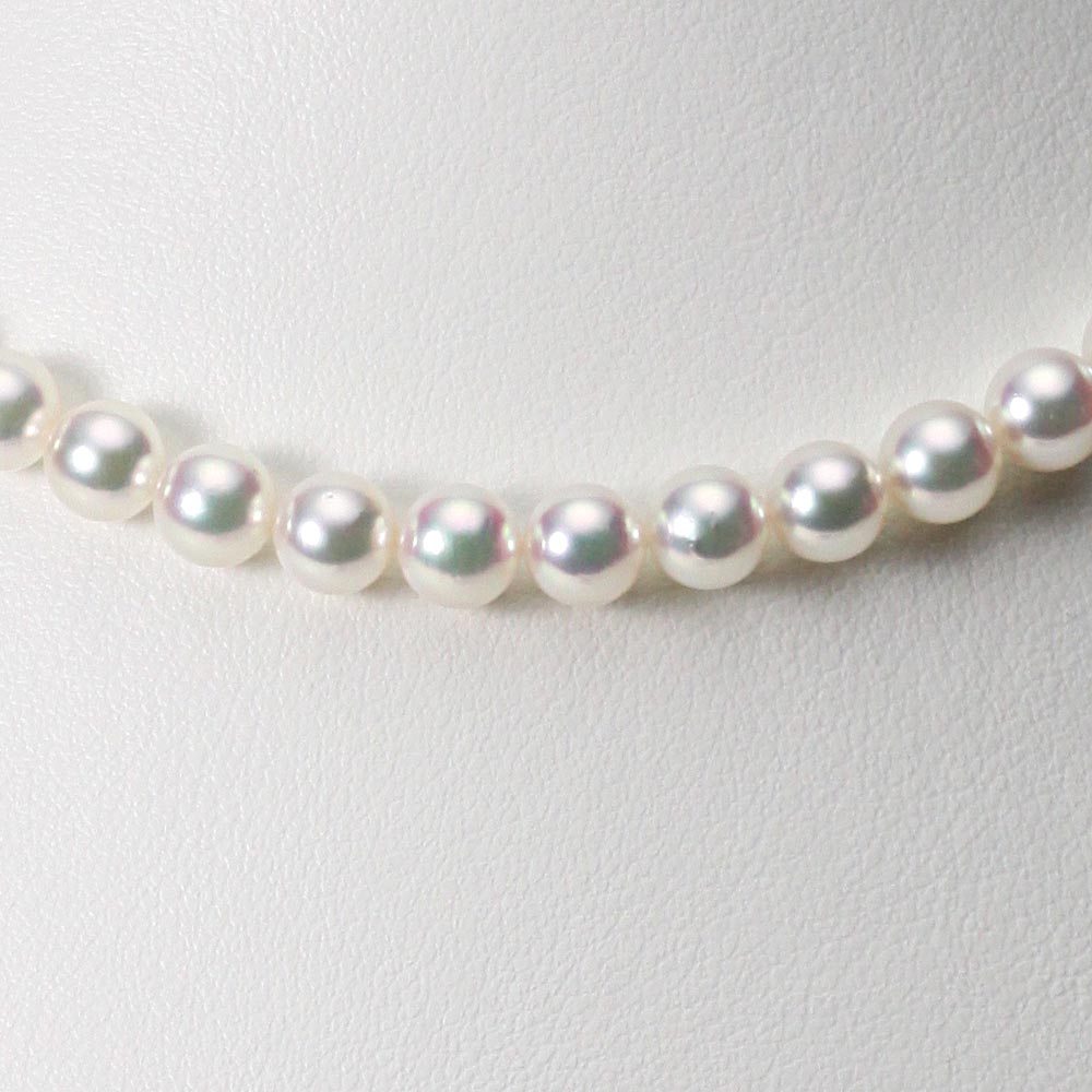照り強　本真珠　アコヤ真珠 ネックレス 6.0-6.5mm パール 　2連 あこや 真珠 本真珠 アコヤ真珠 パール 二連 ネックレス ホワイト 6.0