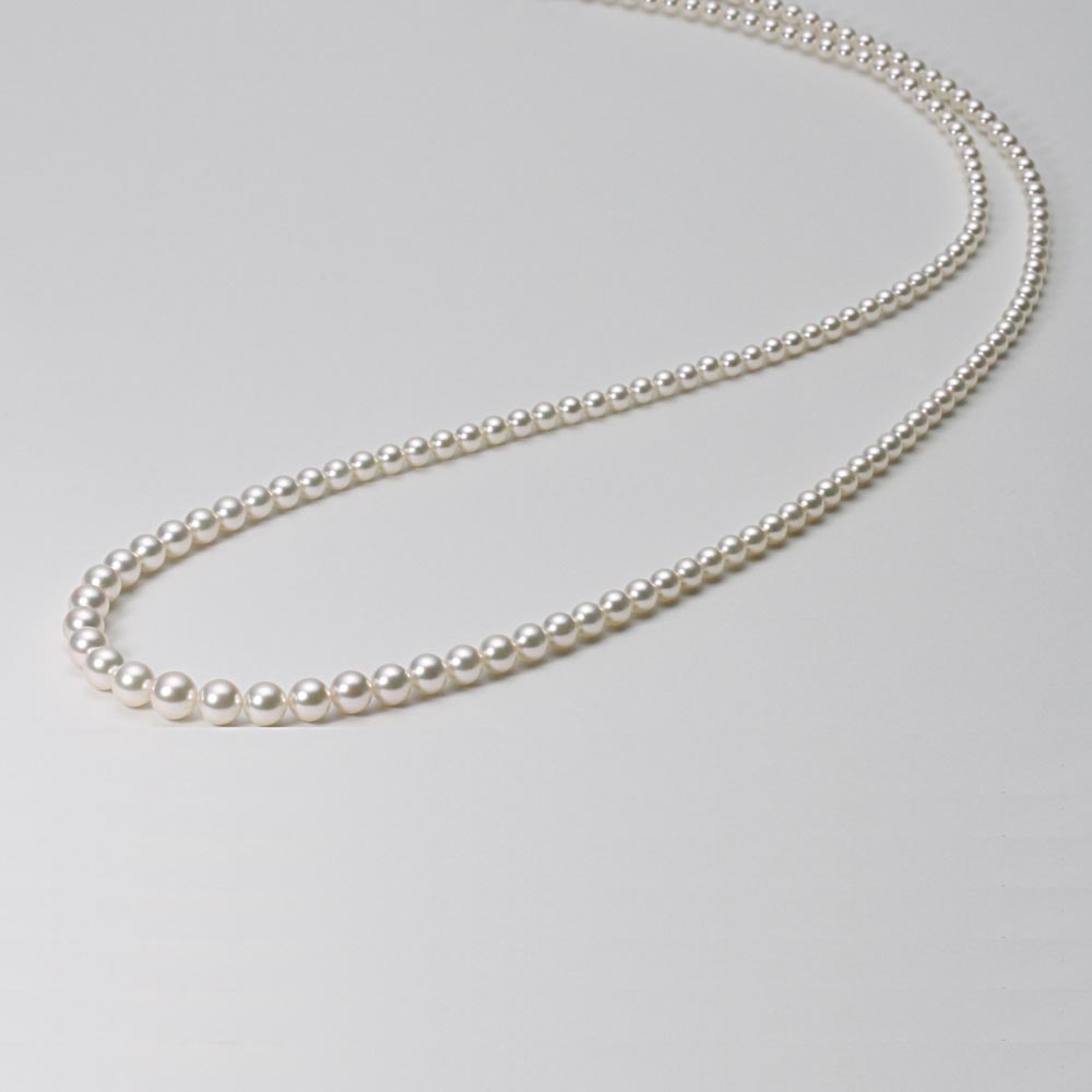 パール ネックレス ロング あこや真珠 4.5-9.0mm アコヤ 真珠 セミロングネックレス レディース GA09045R13WPG00000 ムーンレーベル Moon Label|Moon Label 大月真珠 Online Shop