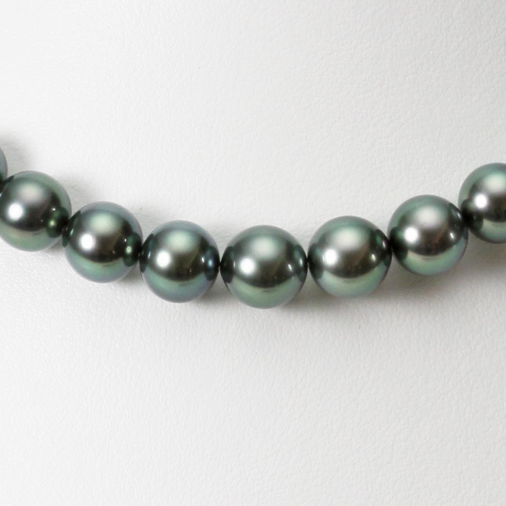 ブラックパール ネックレス 8-10mm 黒蝶 真珠 ネックレス レディース GB01008O12DG000000 ムーンレーベル Moon Label｜Moon Label　大月真珠 Online Shop