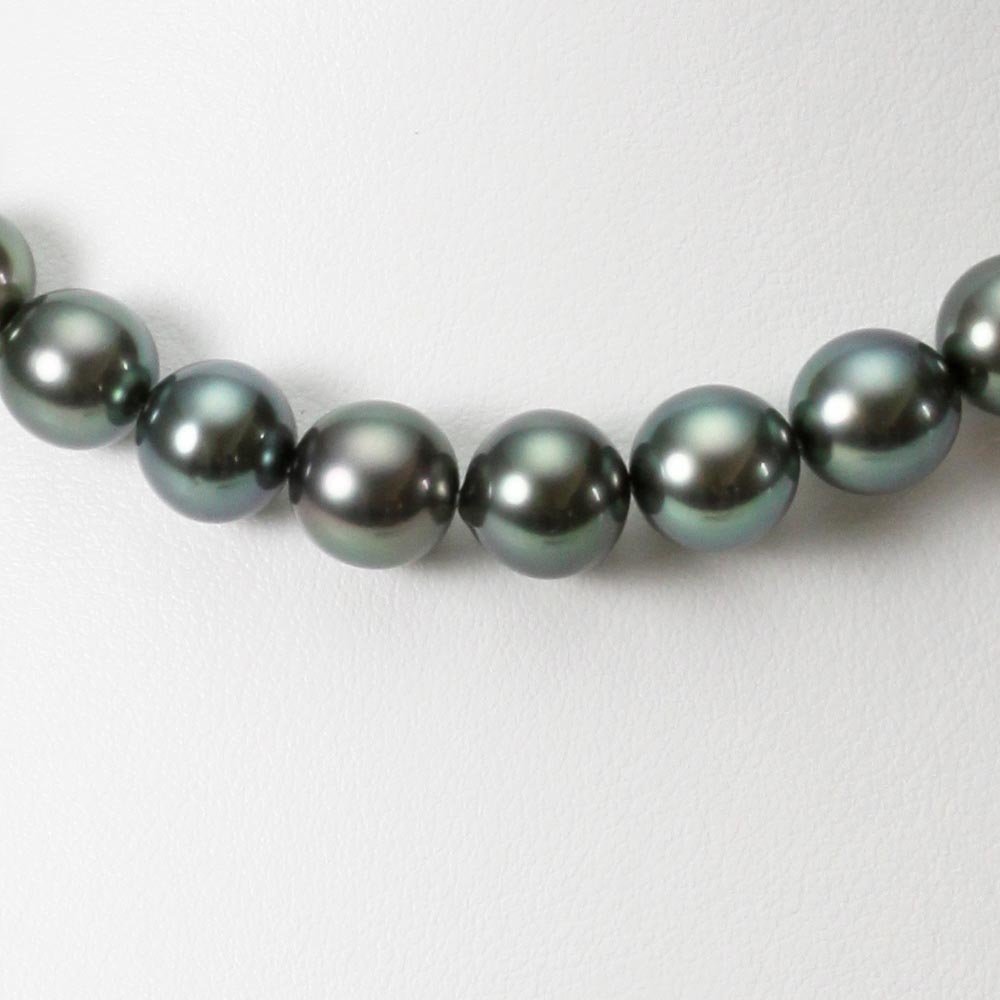 ブラックパール ネックレス 8-10mm 黒蝶 真珠 ネックレス レディース GB01008O13DG000000 ムーンレーベル Moon Label｜Moon Label　大月真珠 Online Shop