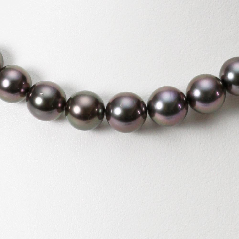 ブラックパール ネックレス 8-10mm 黒蝶 真珠 ネックレス レディース GB01008R22RB000000 ムーンレーベル Moon Label|Moon Label 大月真珠 Online Shop