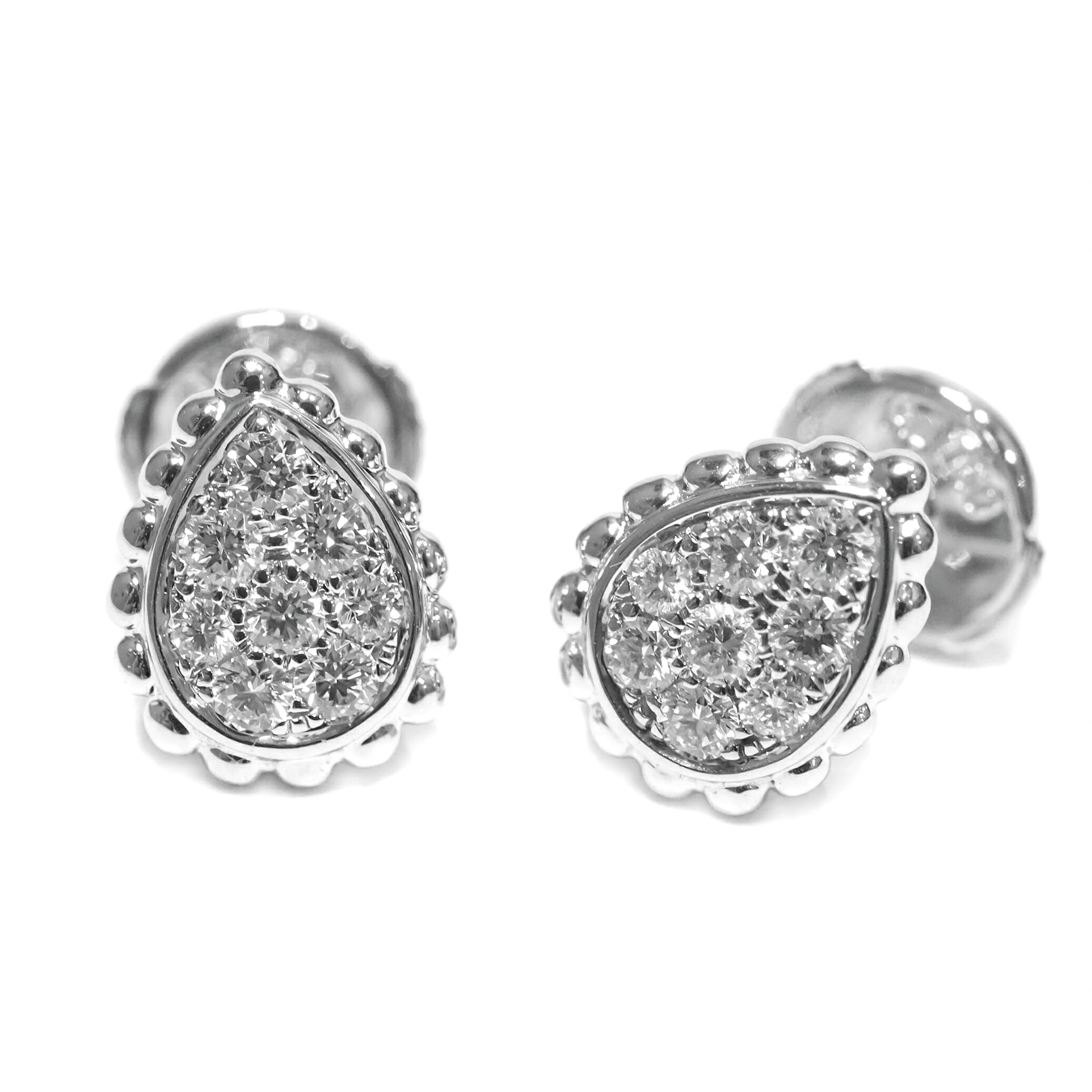 BOUCHERON ブシュロン セルパンボエム K18WG ダイヤモンド エクストラスモール XS スタッズ ピアス 約2.3g位 [ JCO00961 ホワイト ゴールド 18金 ジュエリー アクセサリー ブランド レディース ]【中古】