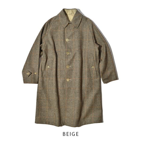 Offクーポン対象 Off Sale セール ツイード 2 アナトミカ シングルラグラン 2 Japan バルマカーンコート ステンカラーコート リバーシブル ギャバジン ツイード シャワープルーフ 撥水性 2way レディース Anatomica Single Ragran 2 Made In Japan 日本製