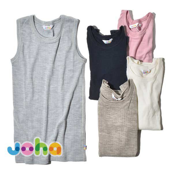 ヨハ joha メリノウール ウール キッズ レディース 新色 肌着 人気沸騰ブラドン アンダーシャツ インナー タンクトップ