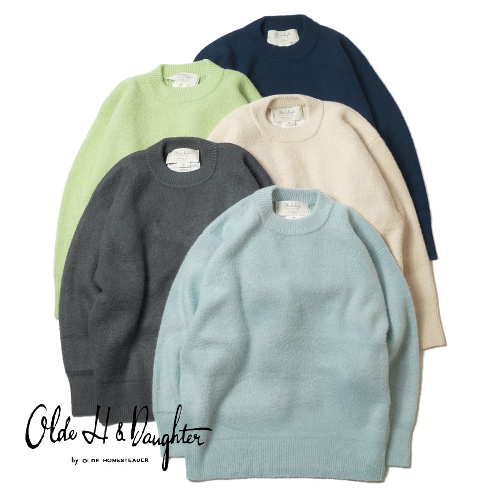 【楽天市場】【10％OFF SALE セール】Olde H＆Daughter(オールド エイチ アンド ドーター)/SILK SHAGGY DOG  CREW NECK P/O(シルク シャギー ドッグ クルーネック プルオーバー)/シルク100％ ニット メンズ レディース ユニセックス  BK036 ...