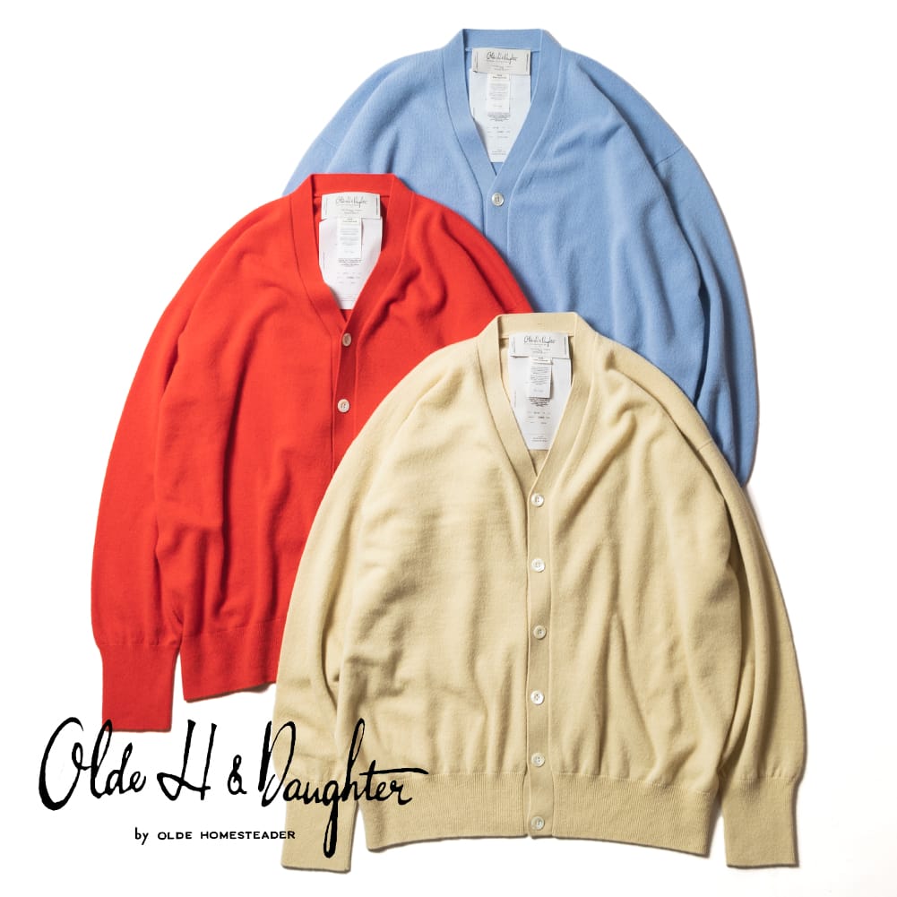 【楽天市場】【10％OFF SALE セール】Olde H＆Daughter(オールド エイチ アンド ドーター)/AGED CASHMERE V  NECK C/D(エイジド カシミヤ Vネック カーディガン)/ニット メンズ レディース ユニセックス BK041 : MOONLOID