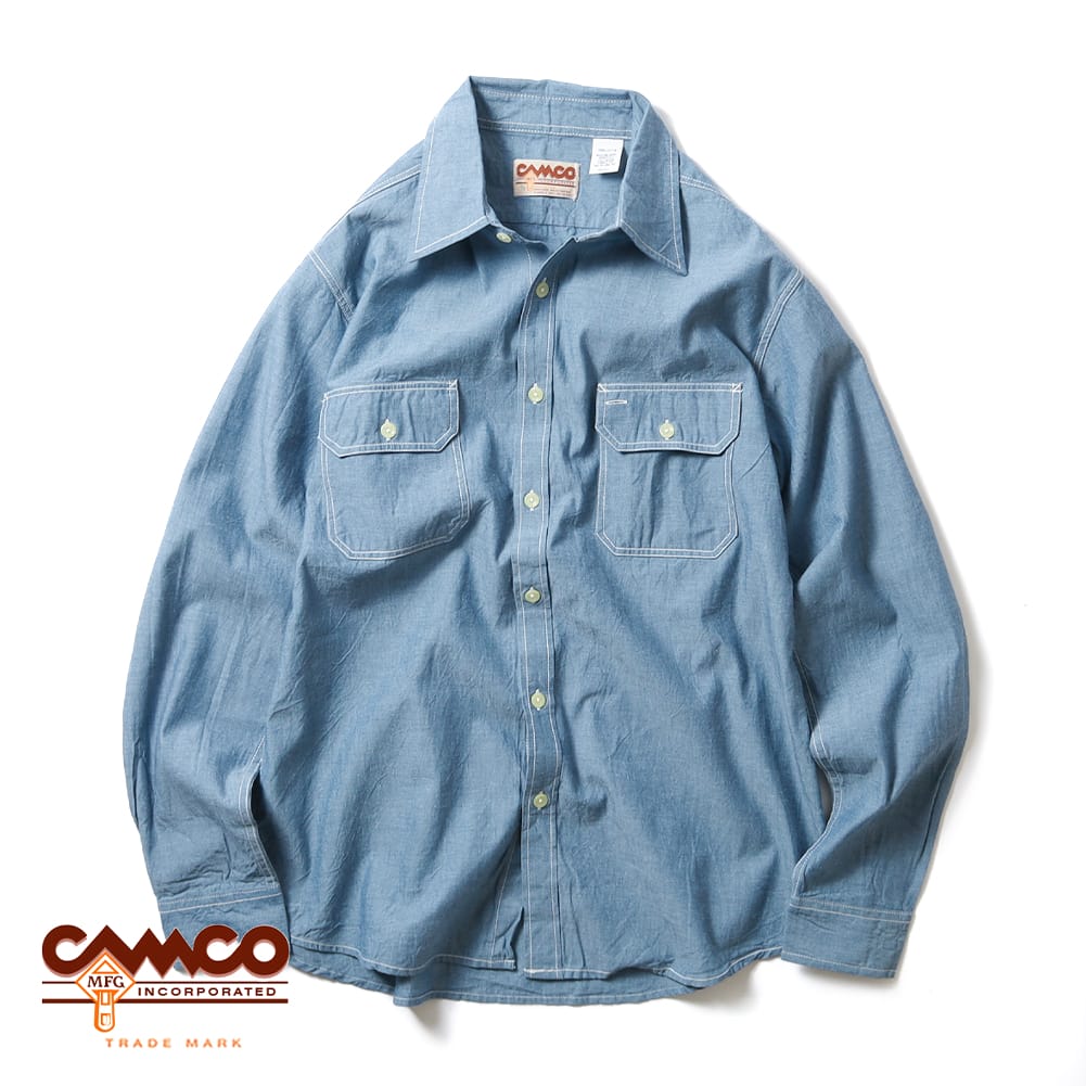 ◆メンズ シャツ シャンブレー アメカジ ストライプ 楽天市場】送料無料 CAMCO【カムコ】2 RAILROAD ST. L/S 長袖