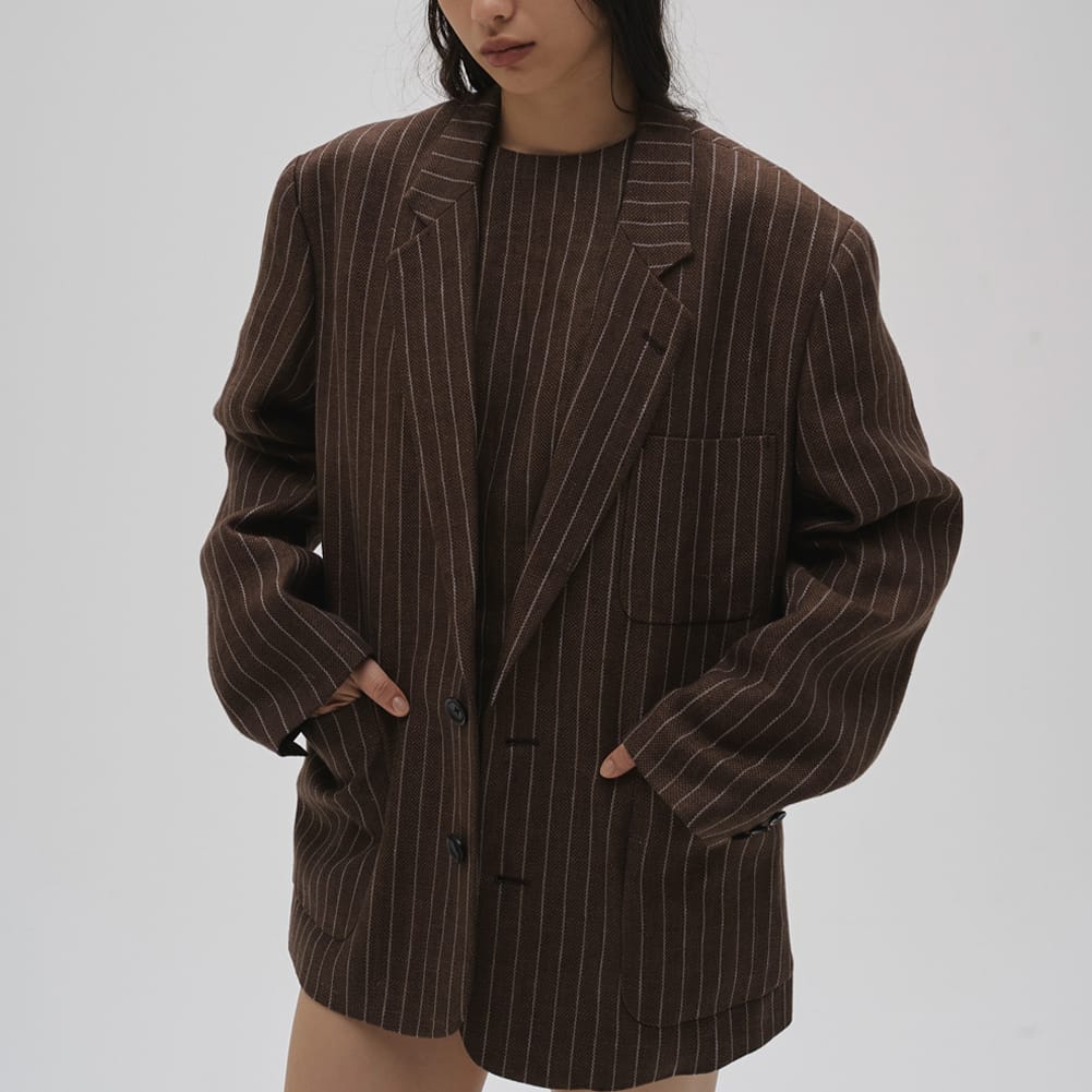 【返品交換送料無料】TODAYFUL(トゥデイフル)/Boyfriend Stripe Linen Jacket(ボーイフレンド ストライプ リネンジャケット)/2026春夏 春アウター テーラード カジュアル ギフト 母の日