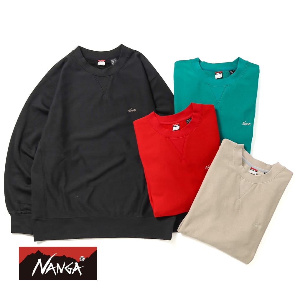 【P20倍】【返品交換送料無料】NANGA（ナンガ）DRY MIX TERRY CREW SWEAT（ドライミックス テリークルースウェット）クルーネック スウェット 吸水 速乾 UVカット 抗ピリング ギフト 母の日