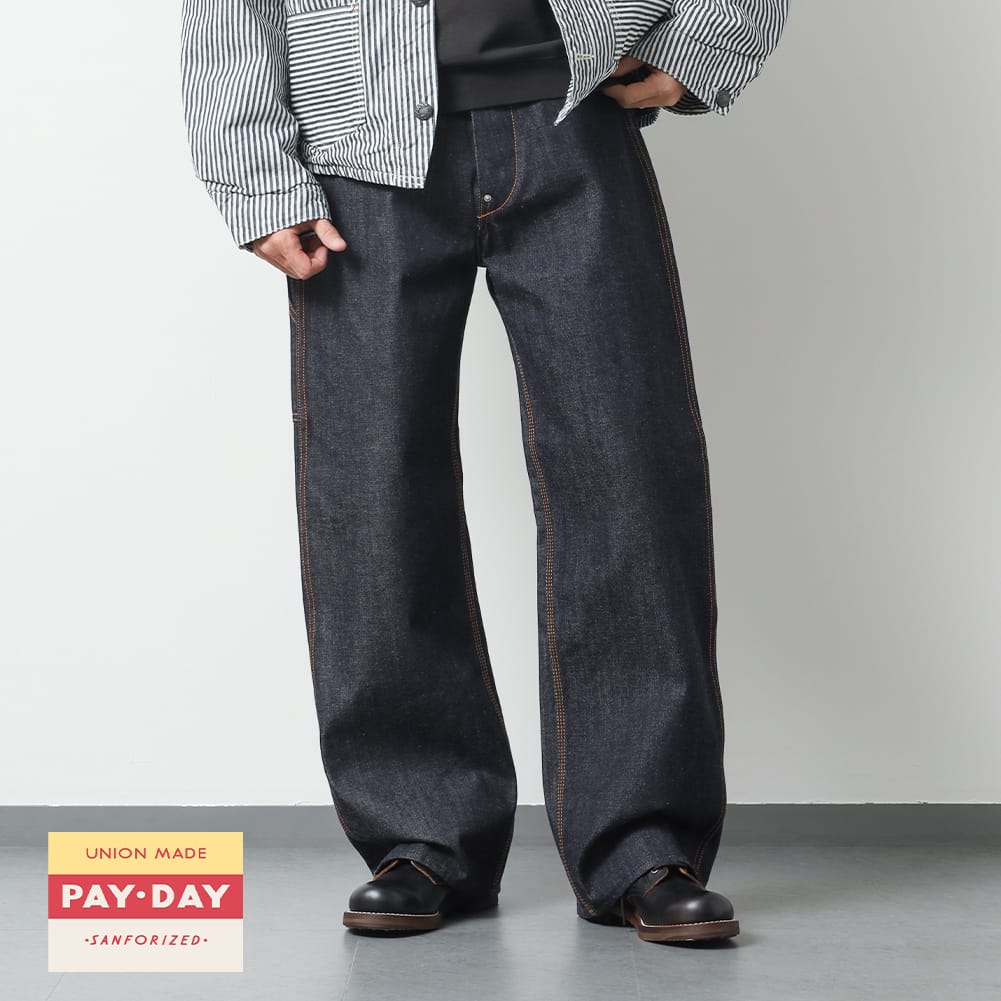 楽天市場】PAY DAY Vintage Painter Pants / 50s work Denim / washed