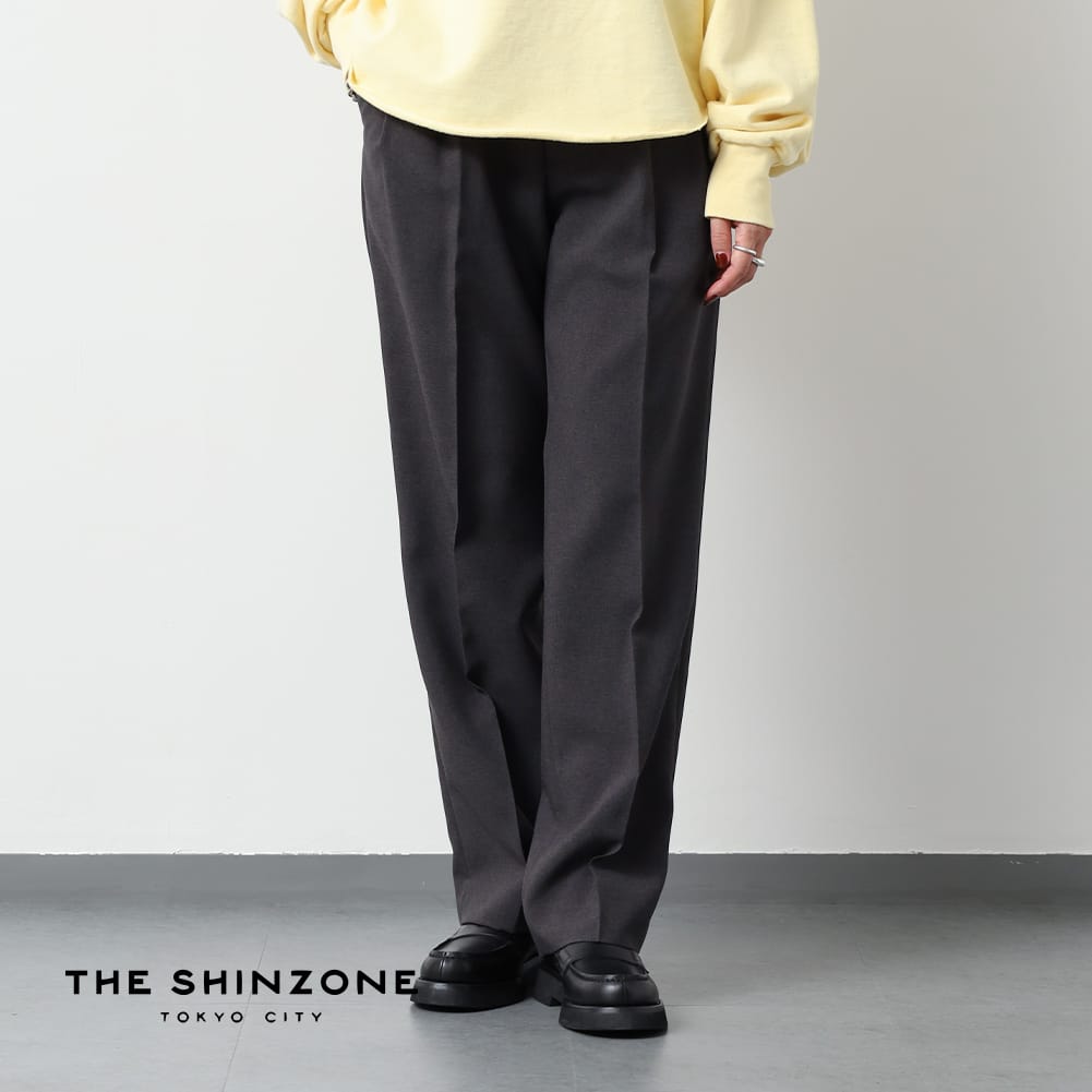 【11％OFFクーポン対象】【返品交換送料無料】【Shinzoneの商品税込み3万円以上お買い上げで先着でノベルティプレゼント!】Shinzone(シンゾーン)CHRYSLER PANTS(クライスラーパンツ)パンツ 2タック ロングパンツ 21AMSPA01 レディース 母の日 17,325円