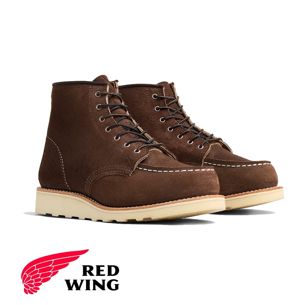 【返品交換送料無料】RED WING(レッドウィング)/6"CLASSIC MOC(6インチクラシックモック)/#3476 レディース Bワイズ 本革 レザー スウェード レザー ワークブーツ|MOONLOID