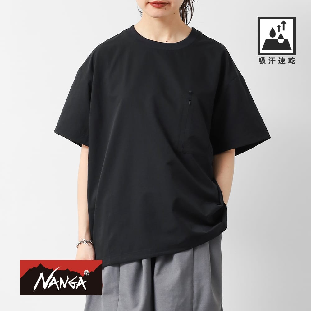 【返品交換送料無料】NANGA（ナンガ）DotAir COMFY TEE（ドットエア コンフィーティー）半袖 Tシャツ 涼しい 吸汗速乾 アウトドア 夏 メッシュ素材 メンズ レディース ユニセックス｜MOONLOID