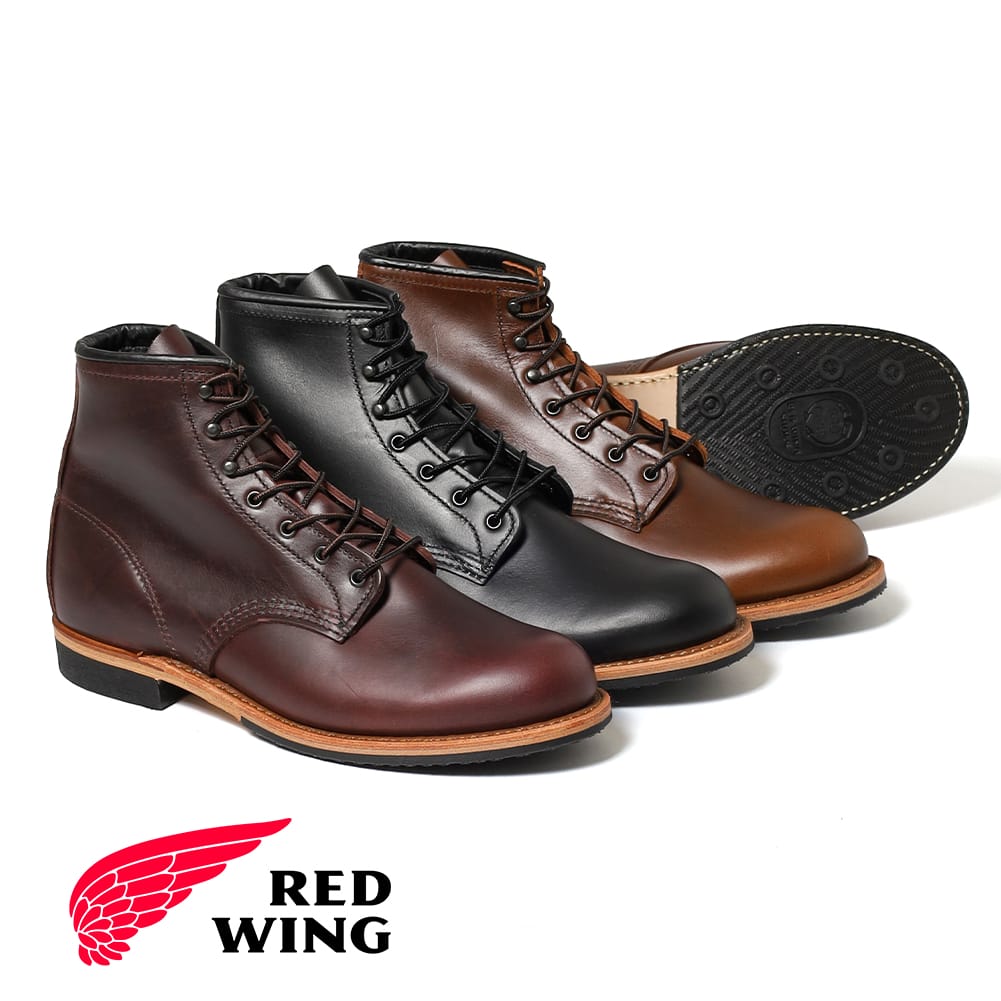 【返品交換送料無料】RED WING（レッドウィング）BECKMAN（ベックマン）Dワイズ 黒 ブーツ #9419 #9422 #9423｜MOONLOID
