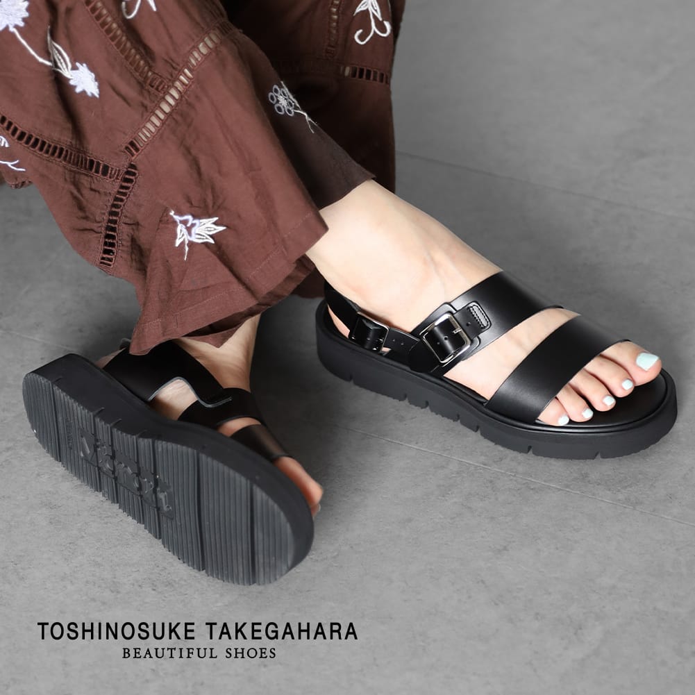 【20%OFF SALE セール】BEAUTIFUL SHOES(ビューティフル シューズ)S.S. BELT SANDALS - GLOXI CUT SOLE(SSベルトサンダル グロクシカットソール)Vibram ベルトサンダル レザーサンダル 厚底サンダル ビブラムソール BSS2512001|MOONLOID