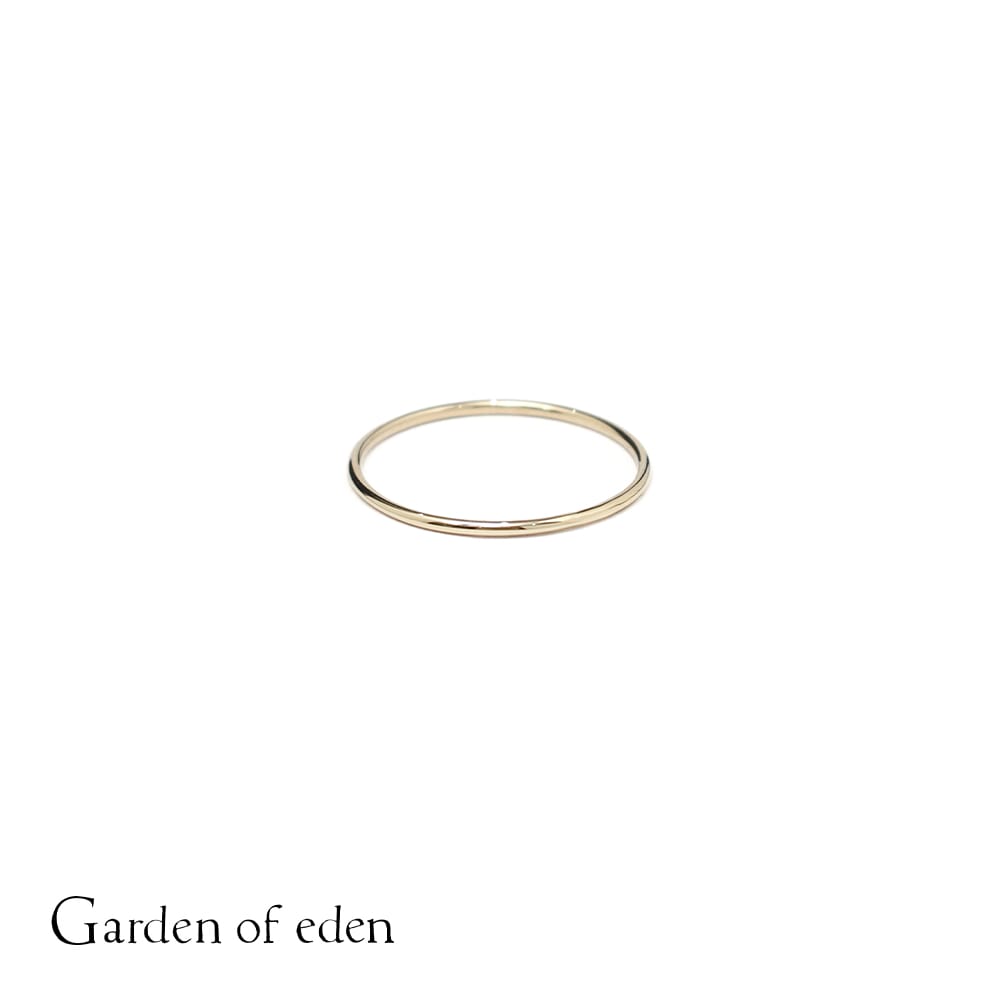 GARDEN OF EDEN(ガーデン オブ エデン)9K minimal ring (wide 0.9mm)(ミニマルリング)ゴールドリング ゴールド メンズ メンズアクセサリー メンズリング レディース レディースアクセサリー レディースリング ピンキーリング カジュアル 金無垢 ギフト プレゼント|MOONLOID