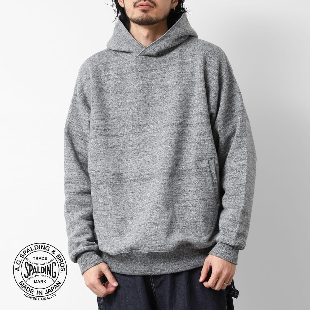 【30％OFFクーポン対象】A.G.SPALDING&BROS(A.G.スポルディング&ブロス)SIDE-LINE PARKA SINGLE(サイドラインパーカー シングル)別注カラー 別注色 パーカー スウェット シングル仕立て 吊裏毛 日本製 コットン グローブポケット｜MOONLOID