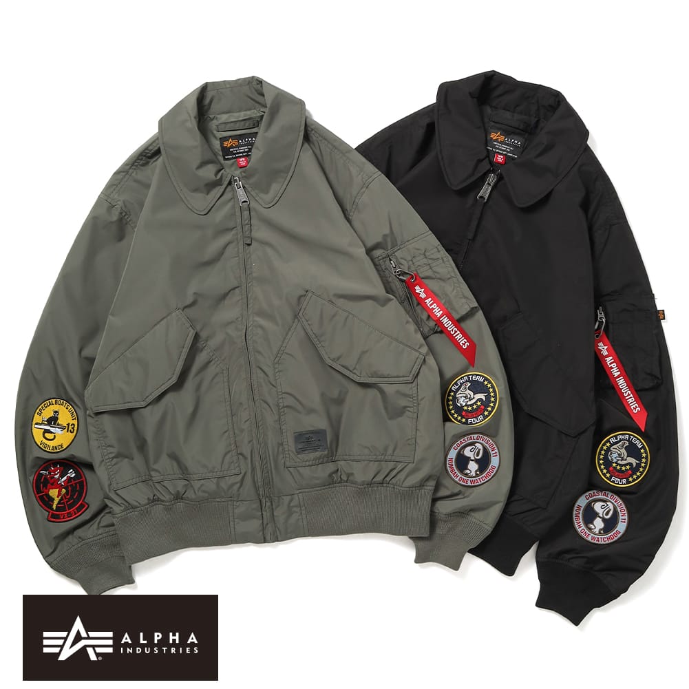 【P10倍】【返品交換送料無料】ALPHA INDUSTRIES(アルファ インダストリーズ)CWU-36/P RELAXED PATCHED FLIGHT JACKET(CWU-36/P リラックス パッチド フライトジャケット)アメリカ軍 ジャケット 軽量 撥水 耐水性 リラックスフィット ミリタリー トップガン 母の日