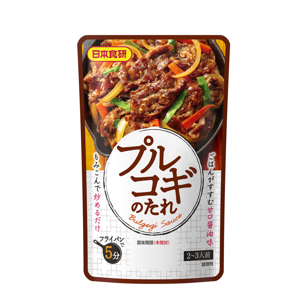 プルコギのたれ 本格韓国焼肉 甘口醤油味 日本食研 100ｇ ２〜３人前 6924ｘ７袋セット 卸 【上品】