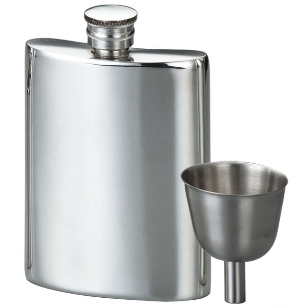 フラスコ ピューター製/ジョウゴ付 4.0oz/英国ピンダーブロス社 プレーンSP006/A154-1006/送料無料｜moonphase