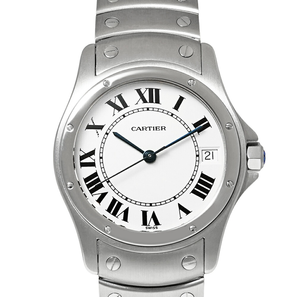 Cartier サントス ロンド Ref.W20026K1 中古品 ホワイト メンズ 腕時計