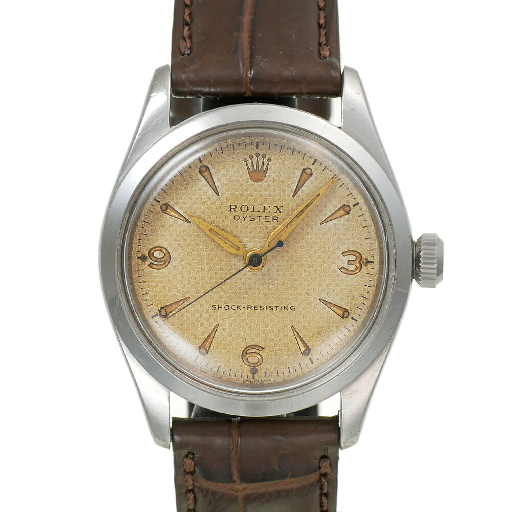 1953年頃 ワッフルダイヤル ROLEX オイスター Ref.6244 アンティーク品 メンズ 腕時計 274,050円