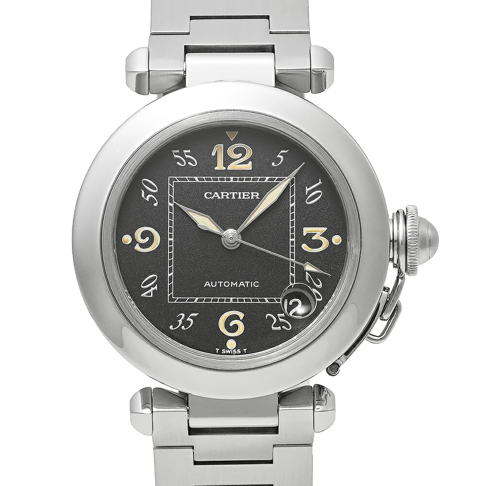 Cartier パシャC Ref.W31043M7 中古品 ユニ一発やる 黒いこと ウオッチ