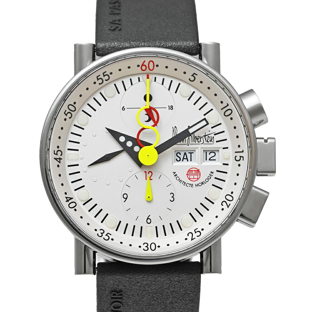 ALAIN SILBERSTEIN クロノバウハウス デイデイト Ref.LWO5100 中古品 シルバー メンズ 腕時計