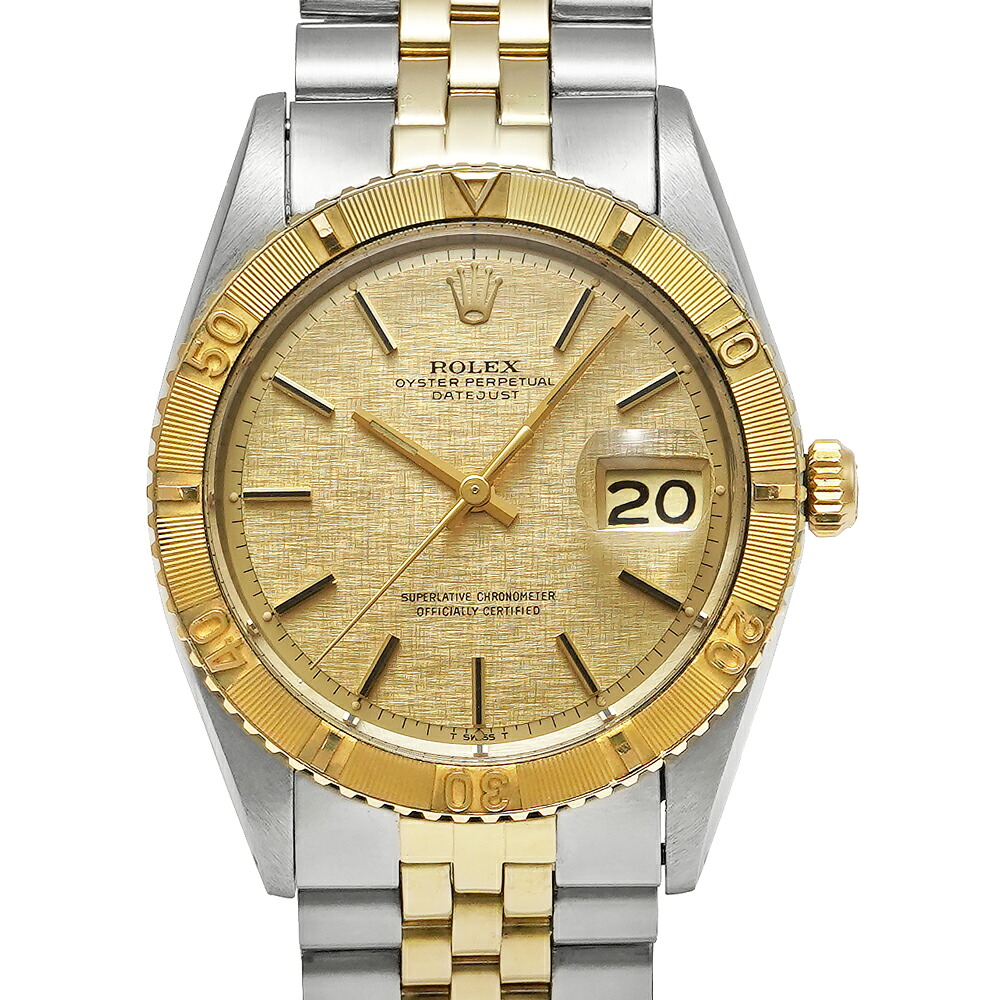 1971年前後 ROLEX デイトジャスト サンダーバード リネンダイヤル Ref.1625 シャンパンゴールド アンティーク品 メンズ 腕時計
