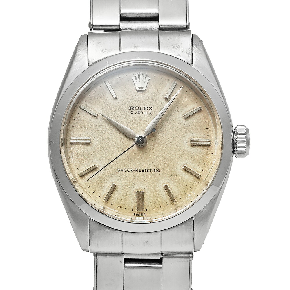 ROLEX オイスター 1956年前後 Ref.6480 アイボリー アンティーク品 メンズ 腕時計 614,250円