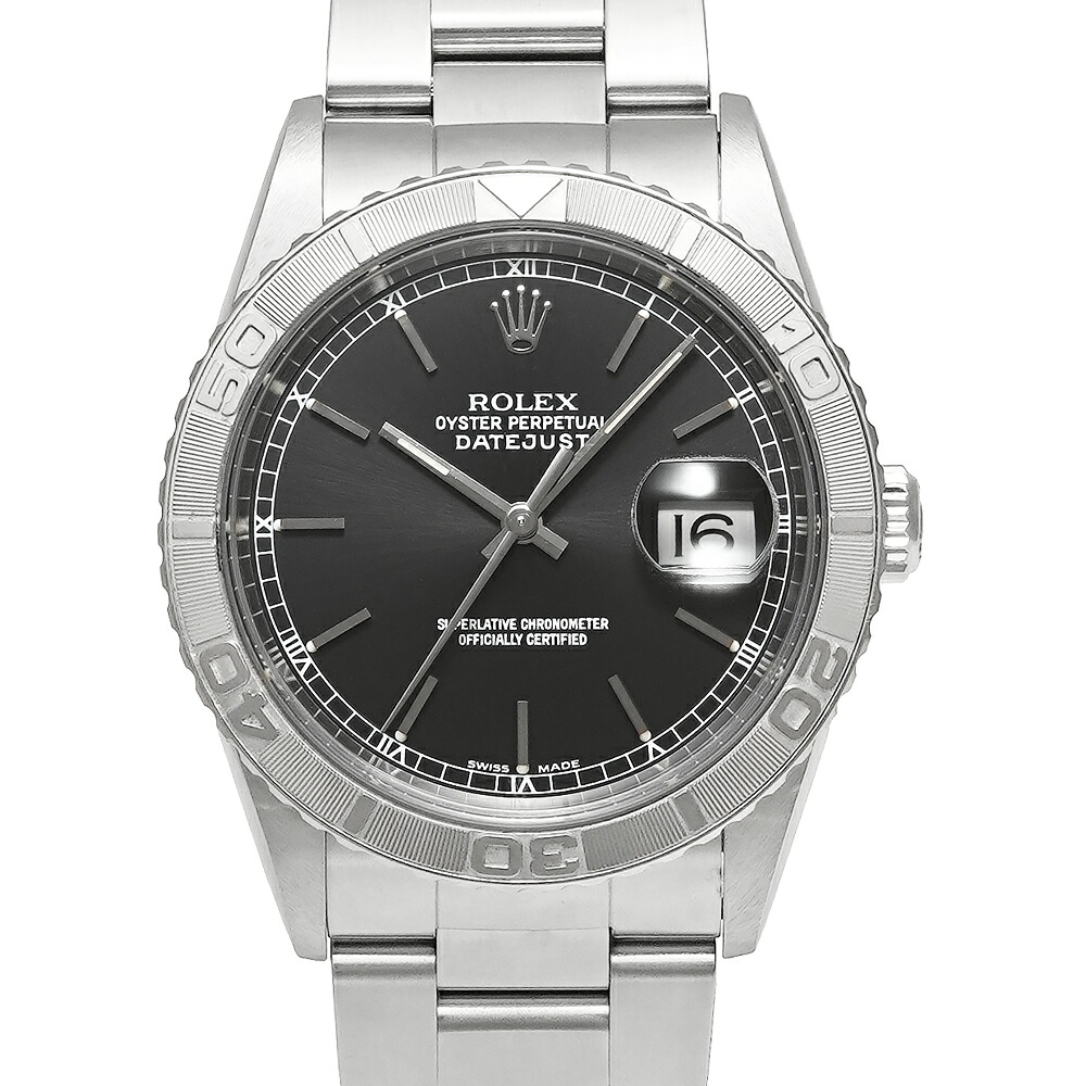 ROLEX デイトジャスト サンダーバード F番 箱・保証書付きRef.16264 中古品 ブラック メンズ 腕時計｜ムーンフェイズ