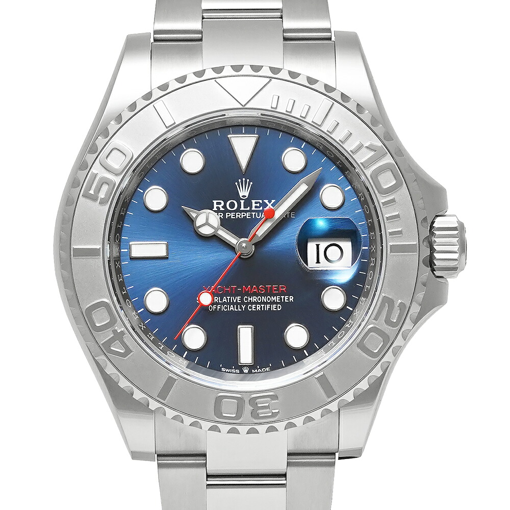 未使用品 箱・2026年4月保証書付き ROLEX ヨットマスター 40 ロレジウム ブライトブルー Ref.126622 メンズ 腕時計｜ムーンフェイズ
