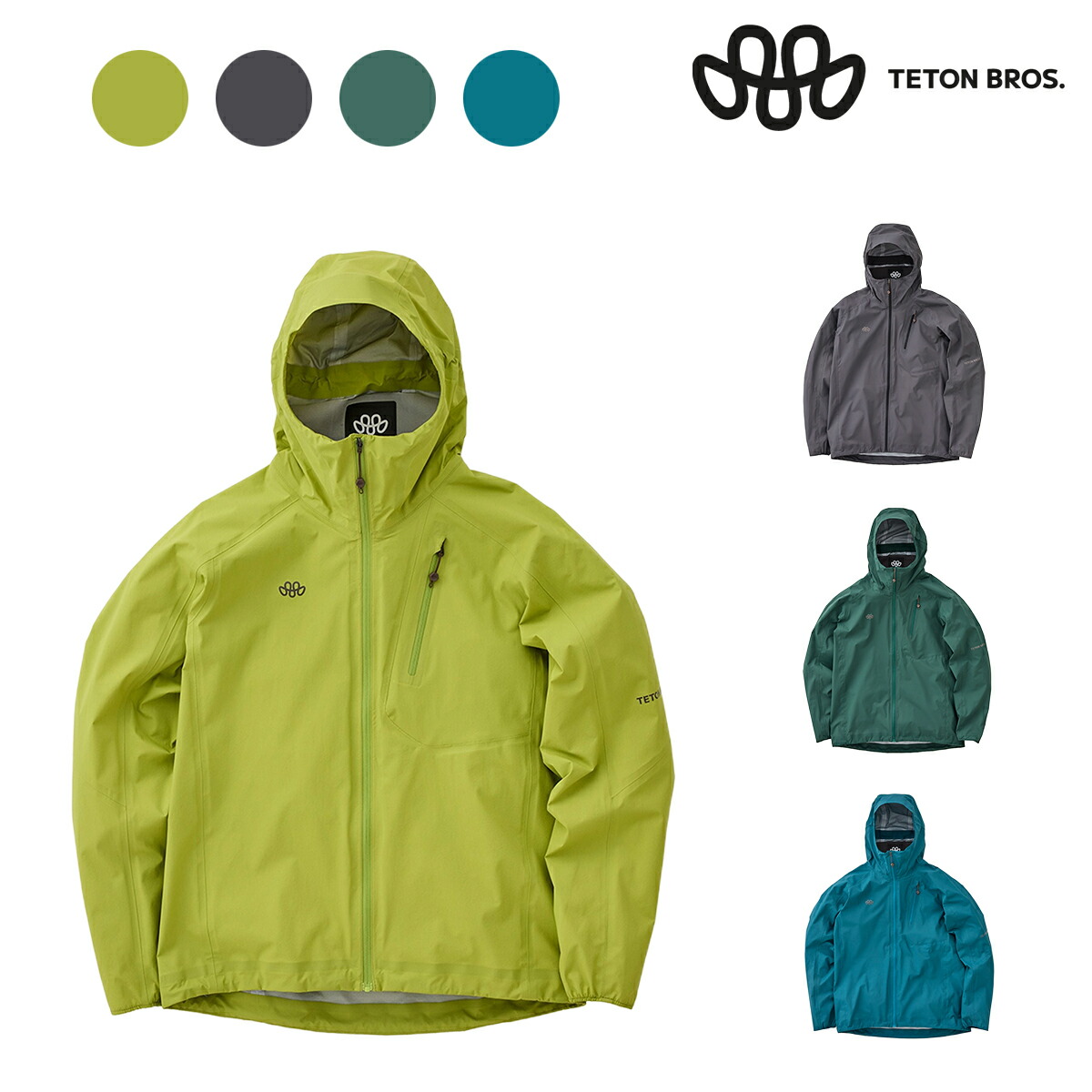 ティートンブロス（TETON BROS.） フェザーレインジャケット（Feather Rain Jacket）TB261-01M 【レインジャケット 超軽量 防水透湿 登山 トレイルランニング ハイキング ファストパッキング 耐久性 コンパクト メンズ】 22,968円