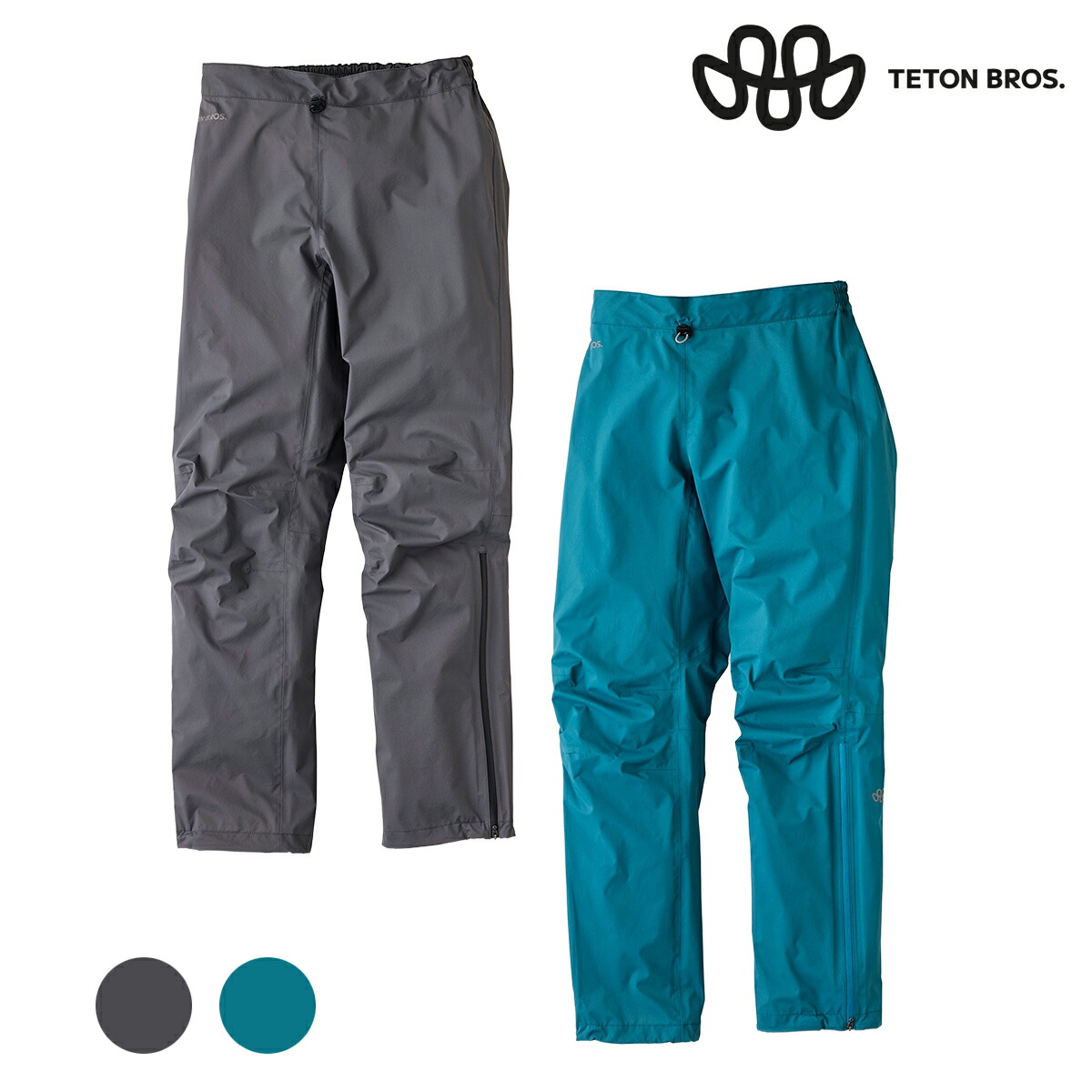 ティートンブロス（TETON BROS.） フェザーレインパンツ（Feather Rain Pant）TB261-02M 【レインパンツ 超軽量 防水透湿 登山 トレイルランニング ハイキング ファストパッキング 耐久性 コンパクト メンズ レディース 男女兼用】