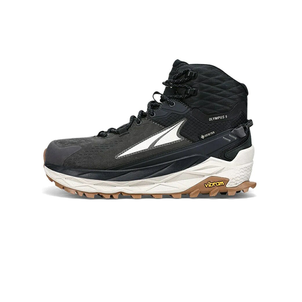 【SALE】アル虎（ALTRA）\u003cBR\u003e【お上さん用】オリンパス 5 山歩き ミッド ゴアテックス（OLYMPUS 5 HIKE MID GTX）AL0A7R75 \u003cBR\u003e色合い：Black/Gray 【レディース トレイルランニングシューズ トレッキングシューズ  トレラン】