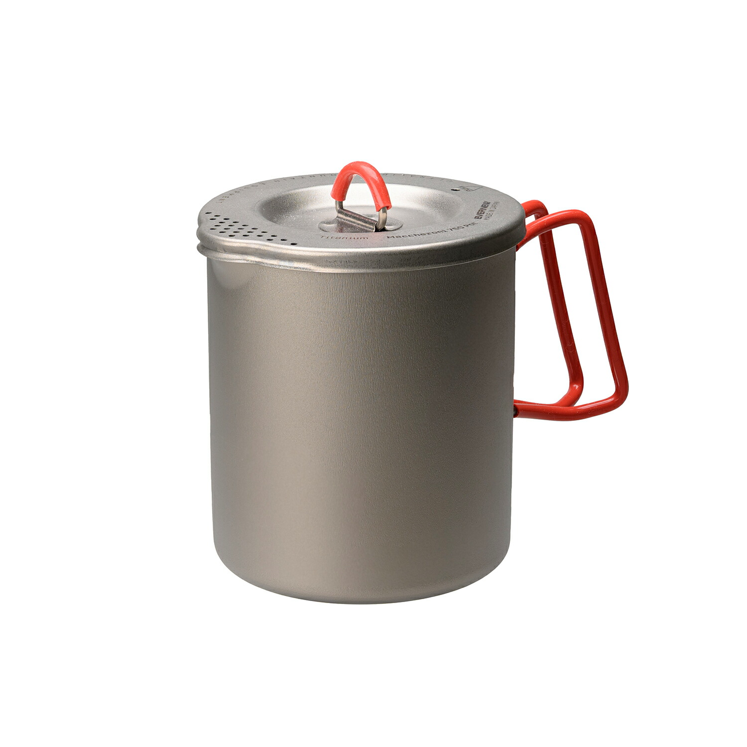 エバニュー(EVERNEW) チタン マカロニ ポット 750(Ti Maccheroni pot 750)ECAL755 【チタンクッカー 750ml 超軽量 直火対応 パスタ調理 ストレーナーリッド 登山 バックパッキング キャンプ ソロ 日本製】
