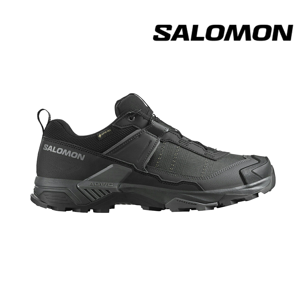 サロモン（SALOMON）X ウルトラ 5 広広とした（X ULTRA 5 WIDE GTX）L47727400026【トレッキングシューズ 雨合羽 ゴアテックス 軽さ ミッドカット 山登り 山歩き 幅ひろい メンズ】