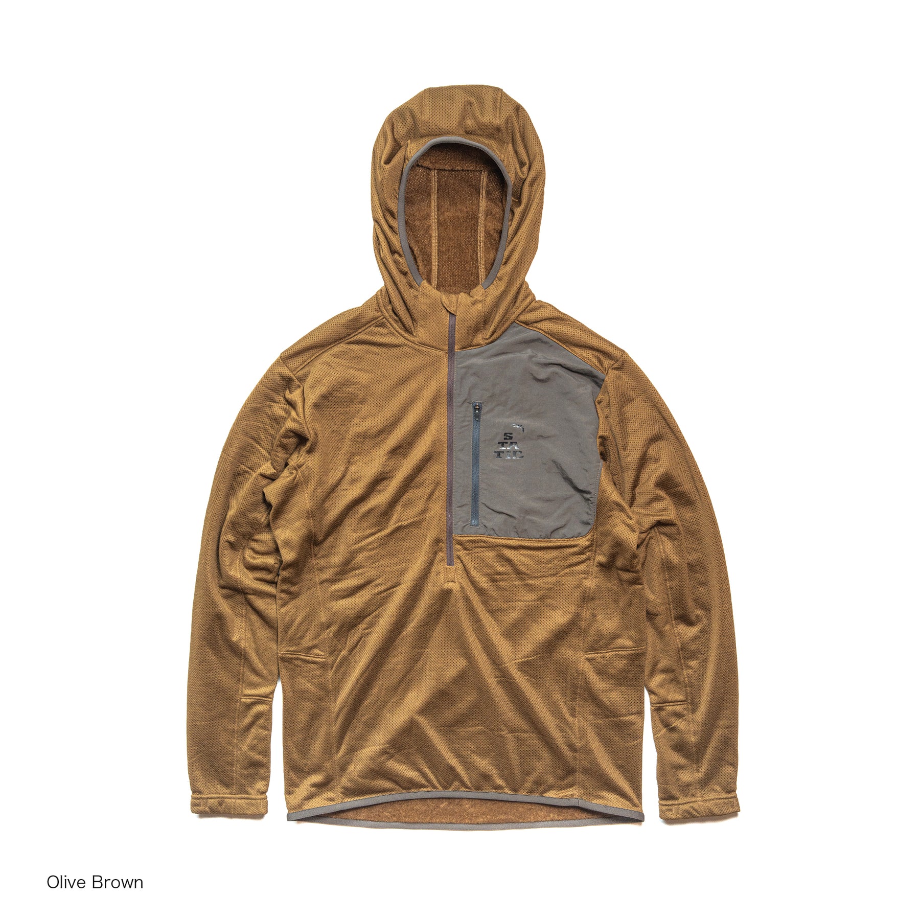 スタティック（STATIC） アドリフト ハーフ ジップ フーディー（Adrift Half Zip Hoody） 24502 カラー：Olive Brown