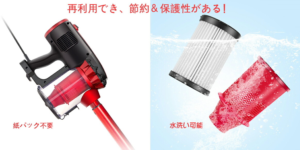 掃除機17000Pa600W最強吸引力1.5kg超軽量サイクロン式スティックハンディ2Way5mコードMooSoo日本語説明書付D600