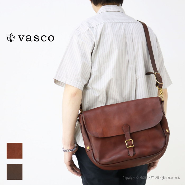 ☆ヴァスコ vasco レザーポストマンショルダーバッグ VS-247L メンズ レディース 日本製 本革 2026春夏｜モアネット casual select