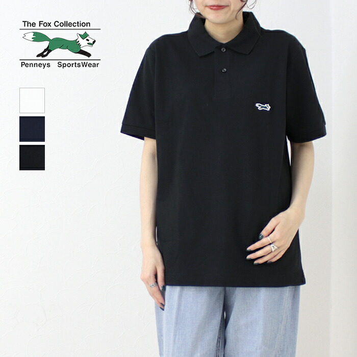 ペニーズ PENNEY'S THE FOX POLO SHIRTS ポロシャツ PN20S025RT 半袖 ロゴ ワッペン フォックス レディース 2026春夏