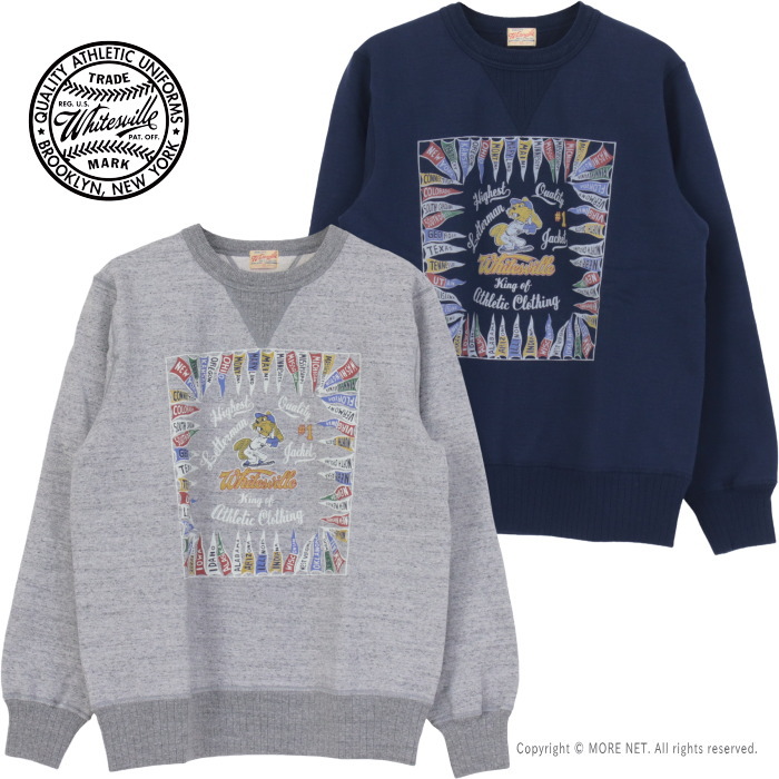 [20%OFF] ホワイツビル WHITES VILLE 両Vガゼット プリントスウェットシャツ WV69614 メンズ 日本製 長袖 2025秋冬｜モアネット casual select