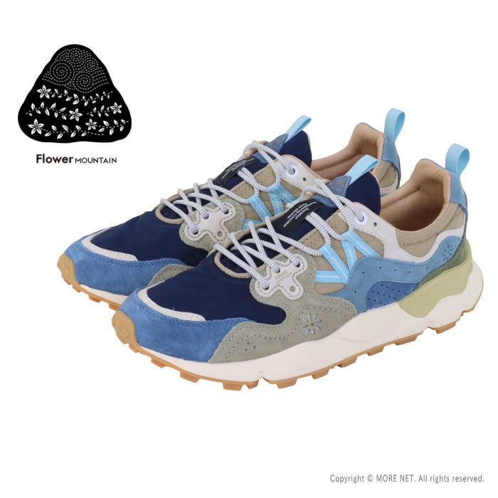 ☆フラワーマウンテン Flower MOUNTAIN スニーカー YAMANO3 ヤマノスリー ネイビーブルーカーキ FM63781 メンズ 2026春夏