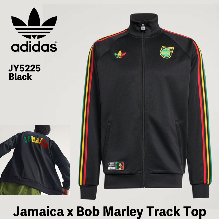 アディダス トラックトップ adidas Originals ジャマイカ × ボブ・マーリー オリジナルス トラックトップ Jamaica x Bob Marley Track Top JY5225 Black ブラック【中古】未使用品