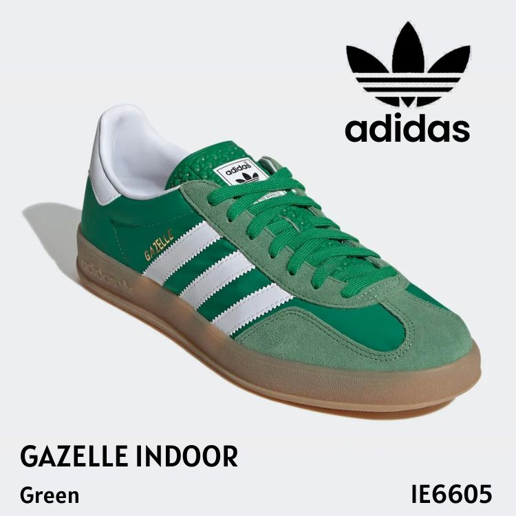アディダス スニーカー adidas スニーカー レディース Gazelle Indoor IE6605 ガゼル インドア Green メンズ ウィメンズ レディース シューズ【中古】未使用品|moremoa shop