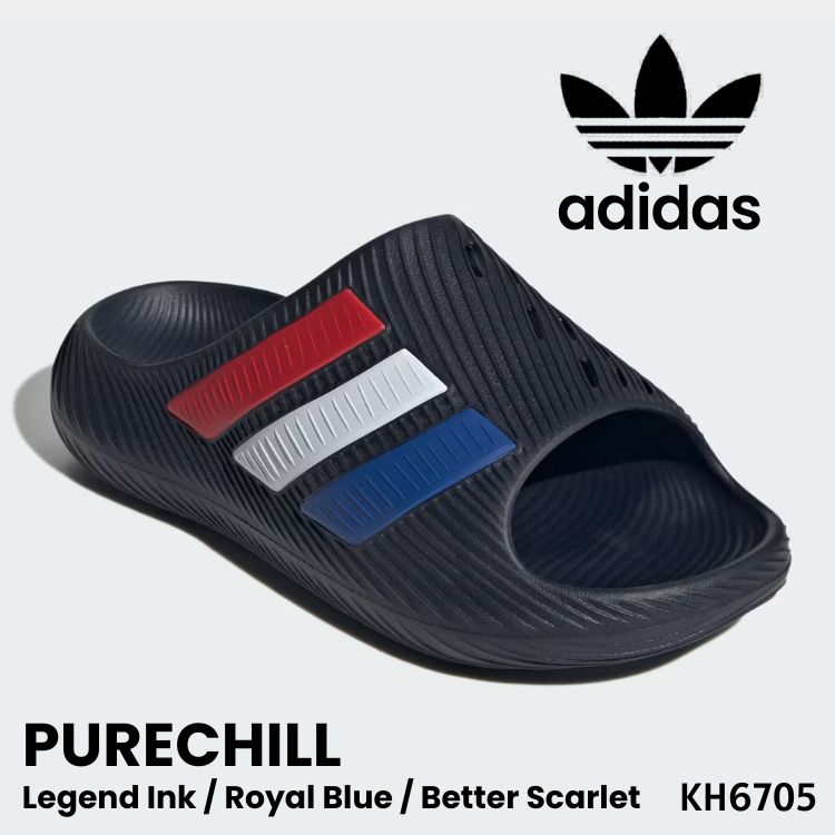 アディダス サンダル adidas サンダル メンズ レディース PURECHILL ピュアチル Legend Ink / Royal Blue / Better Scarlet レジェンドインク ロイヤル青碧 もっと良いスカーレット  KH6705 シューズ【中古】未当て嵌める品
