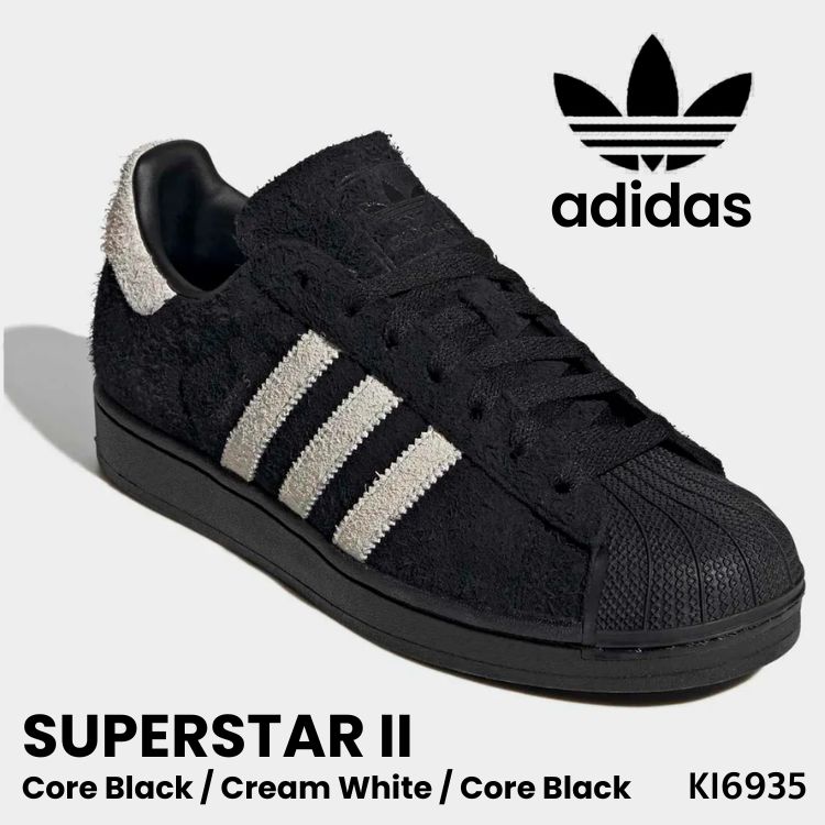 アディダス スニーカー adidas スニーカー レディース メンズ はやりっ子2 / SUPERSTAR II KI6935 Core Black / Cream White / Core Black 中核グループ黒いこと 皮膚軟化剤白いこと シューズ【中古】未当て嵌める品